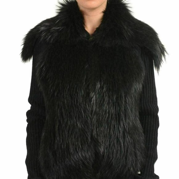 Versace Women's Wool Raccoon Fur Knitted Jacket - Picture 1 of 6
